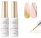 KANORINE Liner Nail Gel Polish Gold & Silver Glitter Gel Nail Polish for Fineliner Nail Art, French Manicure Nail Polish, UV Color Gel with thinner Brush for Professionals and Beginner