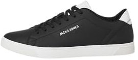 JACK & JONES Men's Jfwboss Pu Noos Trainers, Anthracite Detail White, 9 UK