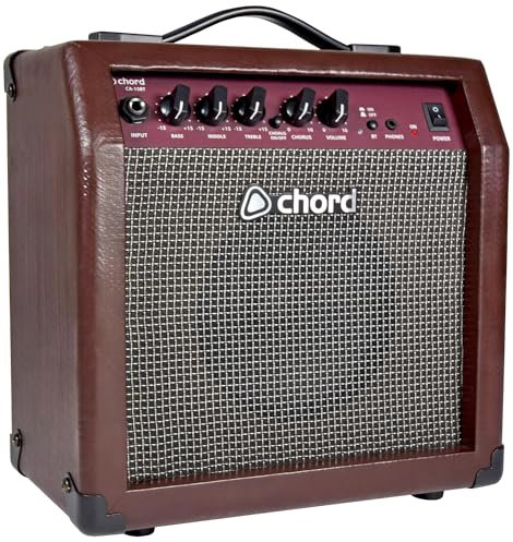 Chord | Electro-Acoustic Amplifier Combo with Built in Chorus Effect & Bluetooth Connectivity | 15W Acoustic Guitar Amplifier