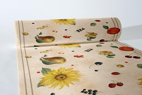 Mank Airlaid Tischläufer 40 cm x 24 m Tischdecken Rolle stoffähnlich praktische Einmal Tischdecke 1 Rolle, Läufer Einweg Adele