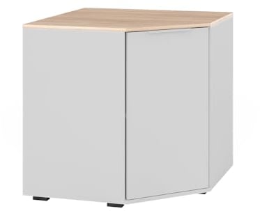 Vicco Aparador Betti, Blanco/Sonoma, 78 x 78 cm con 1 Puerta