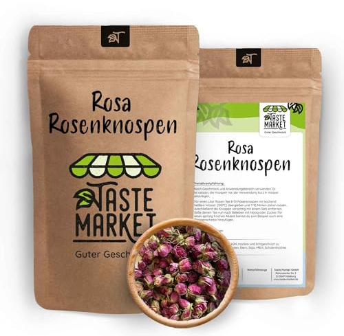100 g Rosenknospen rosa | Rosen Knospen ganz | getrocknet | Rosenblüten-Tee | auch zur Deko