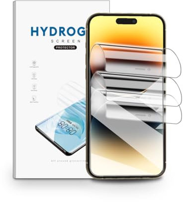 nvskvd Film Hydrogel pour iPhone 14 Pro Max, 3 Pièces TPU Film Protection Écran HD Clair Doux Transparent Film de Protection d'écran