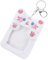 JIEYAO Plüsch Kartenhalter,Cartoon Katze Ausweishülle Plüsch ID Kartenhülle Kpop Fotokartenhalter mit Schlüsselanhänger Süße Idol-Fotohülle Kawaii Schutzhülle Fotohüllen Credit Card Holder für Mädchen
