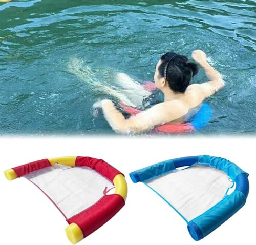 2 Stück Schwimmender Stuhl Mit Netz Für Kinder & Erwachsene, Schwimmnudeln Poolsitz, Schwimmnudel Wassersitz, Nudelstuhl Für Wassergeflecht U-Sitz Flexibler Tragbarer Schwimmbecken Schwimmer
