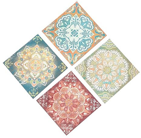 HOMSFOU Wanddekoration Rustikales Mandala-wandpaneel Aus Holz für Schlafzimmer Wohnzimmer Heimdekoration