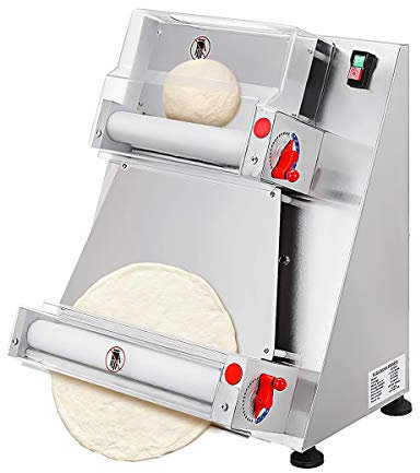 SmPinnaA 370W Automatic Pizza Dough Roller Sheeter Machine, Commercial Dough Sheeter Machine, 3-15 inch Pizza, 1-5.5mm Thickness, CE/FCC/CCC/PSE,3-12 inch Pizza