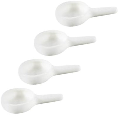 TOPBATHY 4pcs Anti-scald Candle Holder Decorative Serving Tray Porcelain Spoons Tea Light Candle Holder Candle Storage Decor Candles Candlesticks Candle Tray with Handle White Ceramics