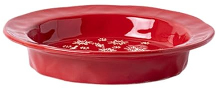 LOVIVER Stoviglie Natalizie in Ceramica Regalo Stoviglie Natalizie Regalo di Natale per Cena Festa Festa Qualsiasi Occasione Speciale Tavolo, Piatto Rosso