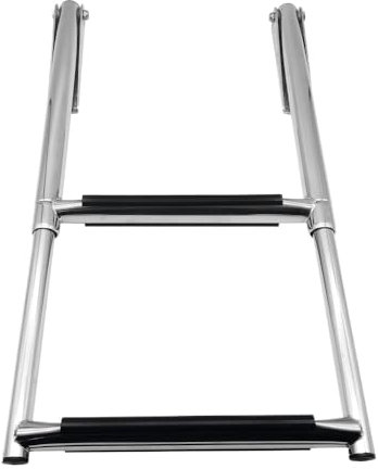 REUISAX 2 Step Telescoping Under Platform Boat Ladder AISI Stainless Steel Marine Hardware Compatible With Similar Models