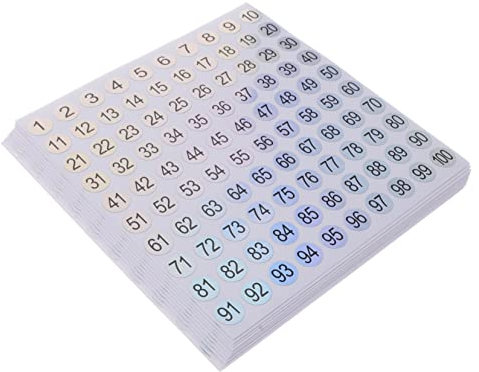 Lurrose 10blätter Zahlenaufkleber Selbstklebend Für Büro Und Organisation Mit Zahlen Nummernaufkleber Für Türen Schließfächer Und Fitnessstudios