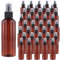 JOIKIT 40Pcs 100ml Brown Spray Bottles, Plastic Fine Mist Spray Bottles for Make Up Cleaning