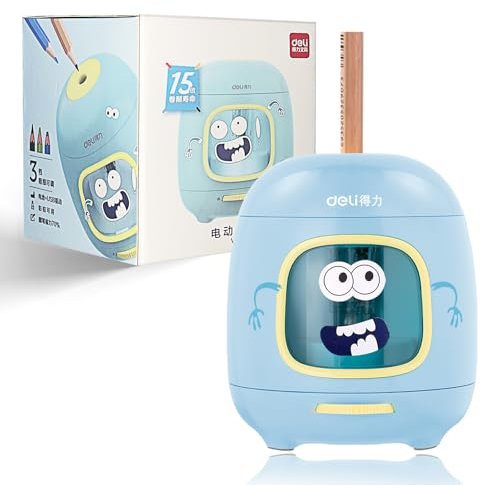 Electric Pencil sharpener,2 Years Warranty,Battery/2A USB Powered,5000 Times for Blade,Suitable for 6.5-8mm Pencil Sharpener,Automatic Pencil Sharpeners for Kids,School, Home, Office, Classroom (Blue)
