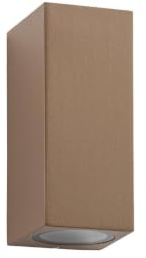 Lucande Wandleuchte außen Xava (Modern) in Braun aus Aluminium (2 flammig, GU10) - Außenwandleuchten Wandlampe Led Außenlampe Outdoor für Außenwand/Hauswand Haus Terrasse & Balkon