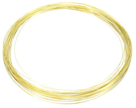 sourcing map 0.2mm/32 gauge Copper Wires for Jewelry Making, 1 Roll Craft 10m Tarnish Resistant Beading Wires for Jewelry Making Supplies(Gold)