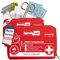 Upgrade4cars 2 x Kit di Pronto Soccorso per Auto Casa Viaggio Trekking ecc. Cassetta Medica Primo Soccorso Completo 2025 Portatile Rosso Borsa Emergenza Completa per tutta Europa
