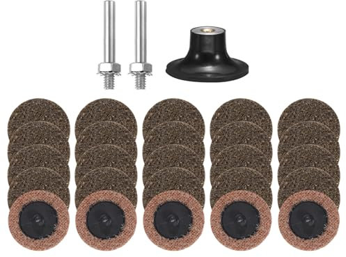 sourcing map 27pcs Quick Change Discs Set 2 Roll Lock Sanding Discs with 1/4 Shank Pad Holder Coarse Grit Surface Conditioning Disc for Polish Rust Removal