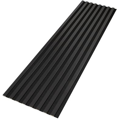 wohnartig® Akustikpaneele Spazio - 260 cm x 54 cm* set - (set = 2 Stück 260 cm x 27 cm) | Farbe: Anthrazit 693 | Wandverkleidung | Akustikpaneel | Wandpaneele auf Filz |