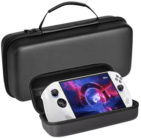 MGUEIAO Kompatibel mit Legion Go S für Schutzhülle,Travel Case Aufbewahrung,Handschlaufe Trage Tasche,Vollständiger Schutz/Stand-Schwarz