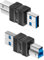 QIANRENON USB3.0 Type B to usb3.0 Printer Adapter 5Gbps Usb3.0 B Male to A Male Data Connector USB-B 3.0 to USB-A Converter, Not for Type-B 2.0, for Computer External Hard Drive Scanner, 2Pcs