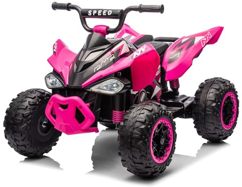 LALAHO Quad Electrique Enfants 12V,Voiture Électrique Enfants Rose