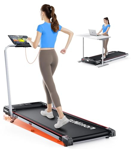 6 IN 1 Laufband für Zuhause mit Neigung,12km/h Walking Pad mit 9% Steigung,2.5HP Klappbar Laufband für Zuhause & Büro,2-LED-Anzeige,120KG,Keine Installation