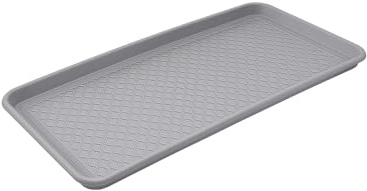 IDOHOME Schuhablage Schuhabtropfschale Groß XXL 76x38 cm - Schuhunterlage Plastik für den Flur - Abtropfmatte Schuhe - Abtropfmatte für Schuhe zum Schutz des Bodens vor Schmutz - Schuh Abtropfschale