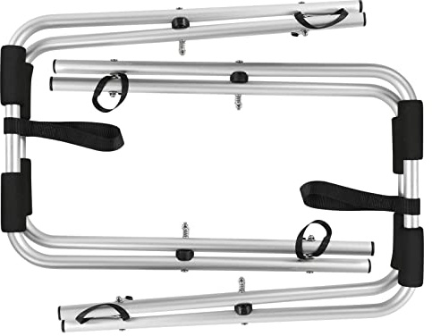 Tissting Kajak- und Canoe Ständer, zusammenklappbare Aluminiumhalterung zur platzsparenden Lagerung von Kajaks, Surfboards und Bootszubehör ohne Montagebedarf