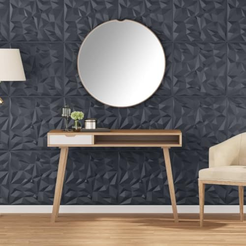 Paneele Wand Wandpaneele Wohnzimmer,Wandpaneele 12 Stk. Grau 50x50 cm XPS 3 m² Amethyst,Wandpanele für Wohnzimmer Schlafzimmer