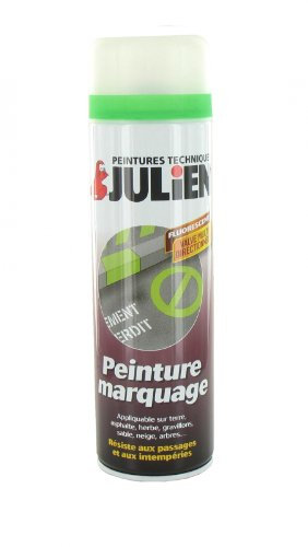 Julien Peinture Aérosol de Marquage - Vert Fluo 500ml