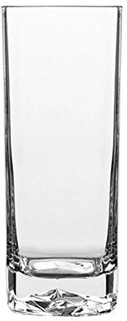Luigi Bormioli On The Rocks Highball Glasses, Set of 4-15 Oz. Thick Base Drink Tumblers with Optical Rock-Like Bottom - Lead-Free SON.hyx Crystal, Dishwasher Safe, Made in Italy, Elegant Barware