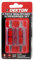 DEKTON 4PC Mini Stubby Screwdriver Set, red/Clear, Flat/pozi