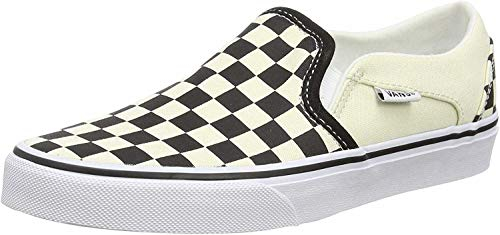 Vans Asher, Women’s Low-Top Sneakers, White (Checkerboard/Black/White), 6.5 US