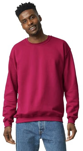 Gildan Unisex Herren Fleece Crewneck Style G18000 Sweatshirt, Kardinalrot (1er-Pack), Medium