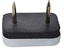 GleitGut Möbelgleiter mit Nagel rechteckig 4 Stück Kunststoffgleiter 30 x 18 mm Nagelgleiter für Holzstühle dämpfend