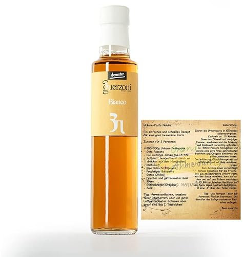 Guerzoni Bio Demeter Balsamico Bianco - Bio 500ml weißer Balsamessig, biodynamischer Essig für feinen Salat und tolle Saucen inkl. Grani Alimentari Familienrezept