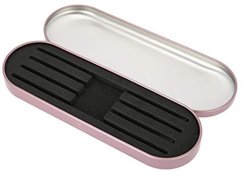 Sonew Leere Pinzetten Aufbewahrungskoffer, Kosmetische Pinzette Aufbewahrungsbox Pinzetten Organisator für die Aufbewahrung von Wimper Eyeliner(Rose Red)
