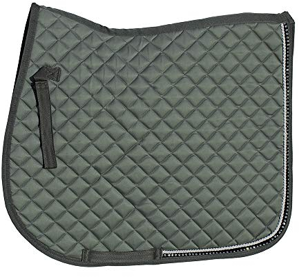 Rhinegold Elite Schabracke mit Strasssteinen, 0, grau, Pony