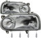 QR-Parts 69584128 Set Scheinwerfer links 1006584 + Scheinwerfer rechts 1007670 + OSRAM H1 Original 64150-01B (4-Stück)