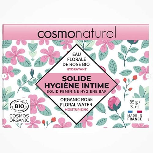 Cosmo naturel Solide Hygiène Intime Eau florale rose 85g