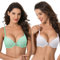 Curve Muse aux Femmes Grande Taille Forme Parfaite Ajouter 1 Tasse Push up Soutiens-Gorge à Armatures-Paquet de 2-Maille Turquoise, Maille Blanche-95F