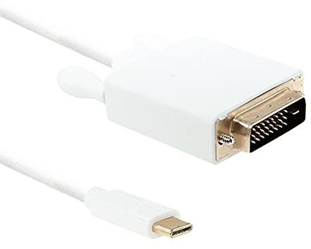 Qoltec 50416 câble USB 1 m USB 3.2 Gen 1 (3.1 Gen 1) DVI USB C Blanc