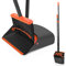 Dustpan and Brush Set Long Handled, JEHONN Tall 54 Broom and Dustpan, Household Dust Pan with Comb Teeth for Indoor Outdoor Garden Home Room Kitchen Office Lobby