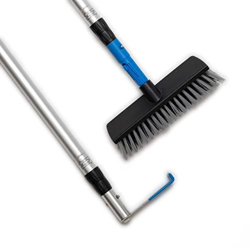 GRAB-IT Aluminum and Stainless Steel Truck Bed Cargo Extension Pole and Broom (extends 2.5 ft to 6 ft)