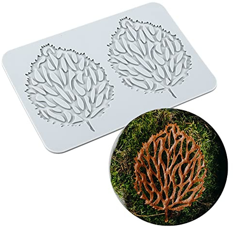 Moules en silicone en forme de Feuilles de noisette pour bricolage, tapis dentelle 3D creux pour fondant et dentelle