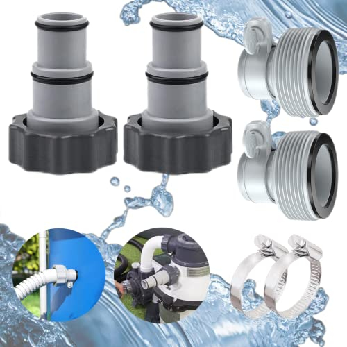 AIFIZO Pool Adapter A und B Intex Pool Link Wasserpumpe Gewindeanschluss Pumpenkolbenventil Poolzubehör Poolschlauchadapter für 32mm und 38mm Intex Schlauch