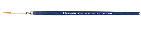Escoda Watercolor Paint Brush Set, Synthetic, Pointed Round, No. 2