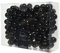 Kaemingk Weihnachtskugeln am Draht Glas 2,5cm x 144 Stück Spiegelbeeren zum Basteln glänzend Schwarz