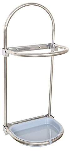 TentHome Schirmständer Regenschirm Edelstahl Wand Regenschirmständer Wasserauffangschale Faltbarer Regenschirmhalter mit Abtropfschale für Flur Zuhause und Büro