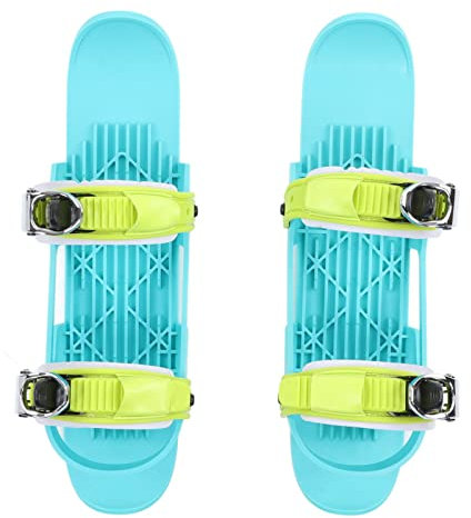 Pyhodi Mini Short Ski Skates für Schnee, Short Snowskates Snowblades Skiboards für Winterschuhe, Verstellbare Short Mini Ski Skates Befestigung an Skischuhen für Wintersport-Skiausrüstung (Bunt)